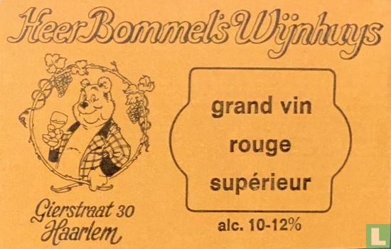 Heer Bommel's Wijnhuys grand Vin rouge supérieur - Image 1