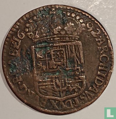 Brabant 1 liard 1692 (Antwerpen) - Image 1
