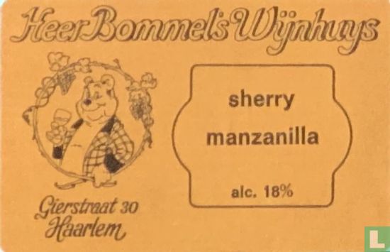 Heer Bommel's Wijnhuys sherry manzanilla - Image 1
