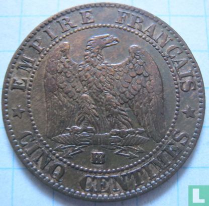 France 5 centimes 1856 (BB) - Image 2