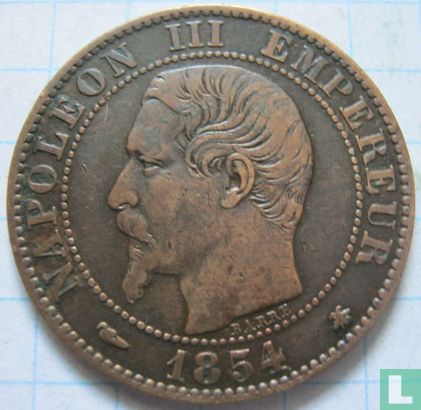 Frankrijk 5 centimes 1854 (BB) - Afbeelding 1