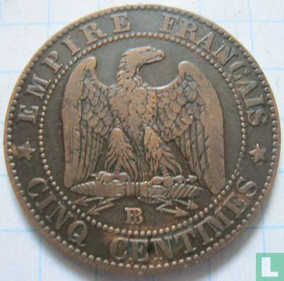 Frankrijk 5 centimes 1854 (BB) - Afbeelding 2