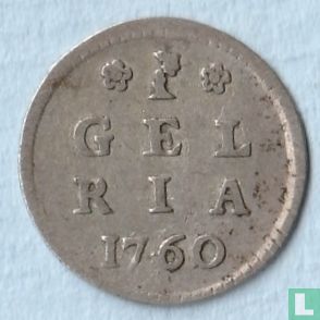 Gelderland 1 stuiver 1760 (argent) "Bezemstuiver" - Image 1