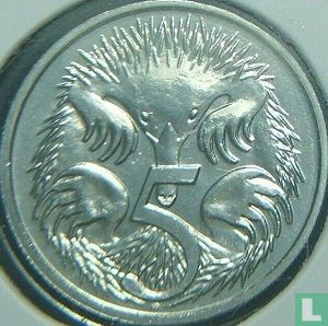Australie 5 cents 2019 (avec MG) - Image 2