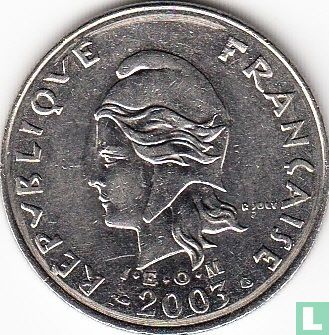 New Caledonia 20 francs 2003 - Image 1