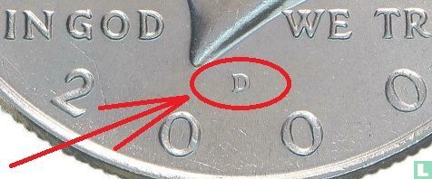 Vereinigte Staaten ½ Dollar 2000 (D) - Bild 3