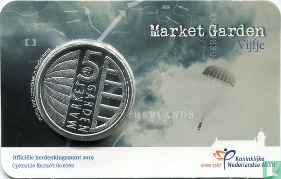 Niederlande 5 Euro 2019 (Coincard - UNC) "75 years Operation Market Garden" - Bild 2