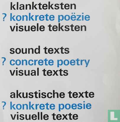 Klankteksten - Konkrete poëzie - Visuele teksten - Image 1