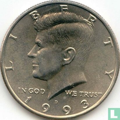 États-Unis ½ dollar 1993 (D) - Image 1