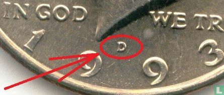 United States ½ dollar 1993 (D) - Image 3