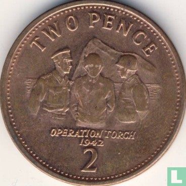 Gibraltar 2 pence 2009 "Operation Torch 1942" - Image 2