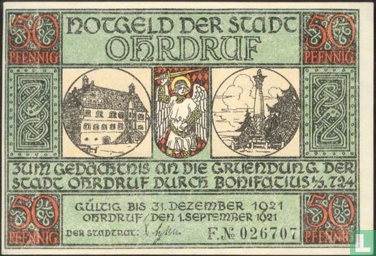 Ohrdruf, Ville - 50 pfennigs F 1921 - Image 2