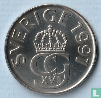 Zweden 5 kronor 1991 (U) - Afbeelding 1