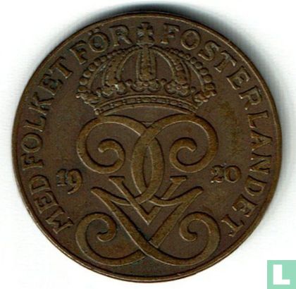 Suède 2 öre 1920 (bronze) - Image 1