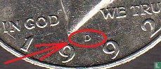 États-Unis ½ dollar 1992 (D) - Image 3
