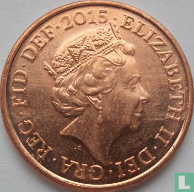 Royaume-Uni 1 penny 2015 (avec JC) - Image 1