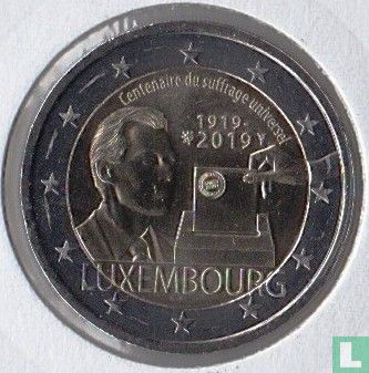 Luxembourg 2 euro 2019 (lion) "Centenary of the universal suffrage in Luxembourg" - Image 1