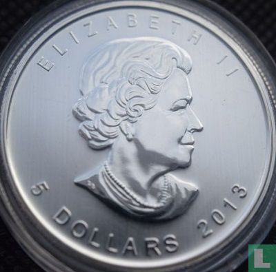 Canada 5 dollars 2013 (coloured) "Wood bison" - Image 1