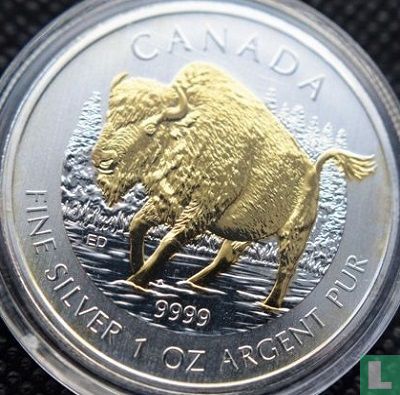 Canada 5 dollars 2013 (coloured) "Wood bison" - Image 2