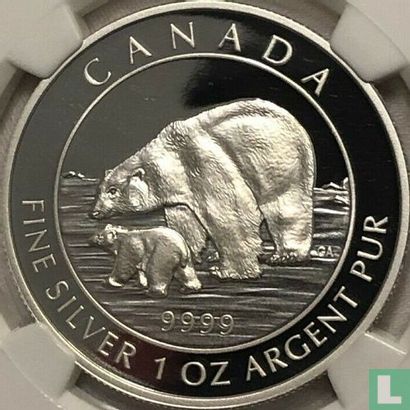 Canada 5 dollars 2015 (PROOF) "Polar bear" - Afbeelding 2