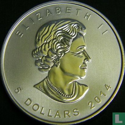 Canada 5 dollars 2014 (coloured) "Bald eagle" - Image 1
