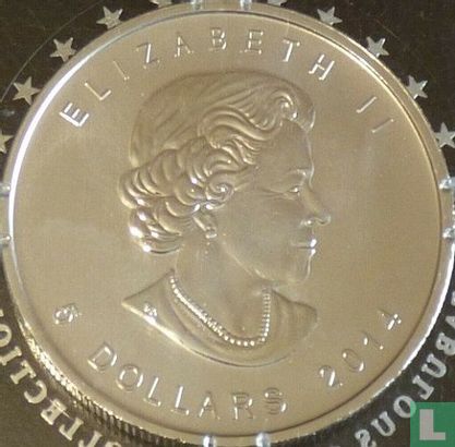 Canada 5 dollars 2014 (zilver - kleurloos - met F15 privy merk) - Afbeelding 1