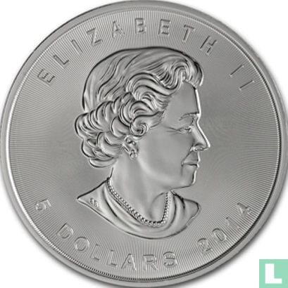 Canada 5 dollars 2014 (silver - colourless - with mint mark) - Image 1