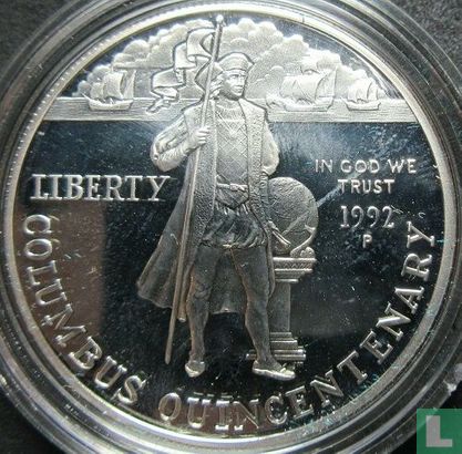 Verenigde Staten 1 dollar 1992 (PROOF) "Columbus quincentenary of America's discovery" - Afbeelding 1
