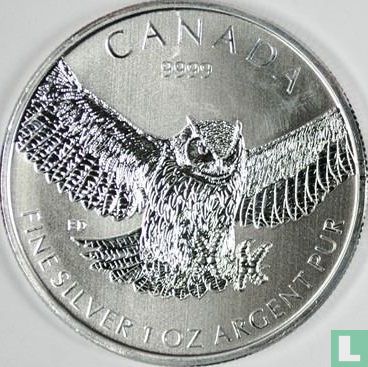 Canada 5 dollars 2015 (colourless) "Great horned owl" - Image 2