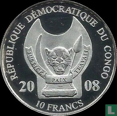 Congo-Kinshasa 10 francs 2008 (PROOF) "Centenary of aviation - Dumont" - Afbeelding 1