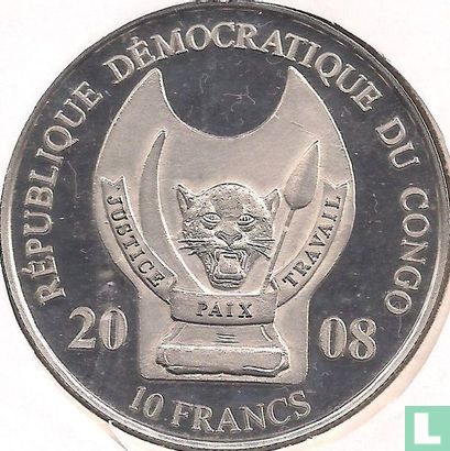 Congo-Kinshasa 10 francs 2008 (PROOF) "Centenary of aviation - Curtiss" - Afbeelding 1