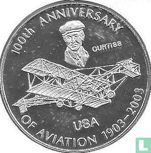 Congo-Kinshasa 10 francs 2008 (PROOF) "Centenary of aviation - Curtiss" - Image 2