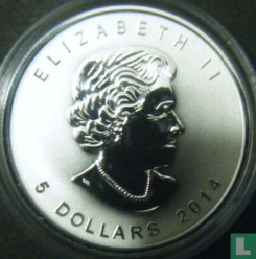 Canada 5 dollars 2014 (zilver - kleurloos - zonder muntteken - zonder privy merk) - Afbeelding 1