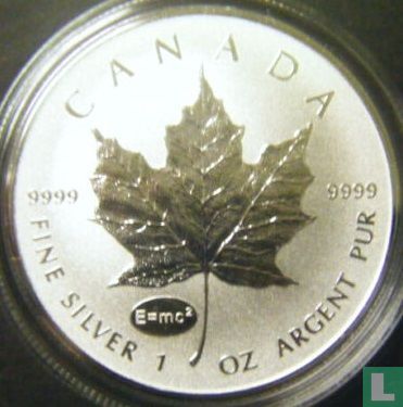 Canada 5 dollars 2015 (argent - non coloré - avec marque privy E=mc2) - Image 2