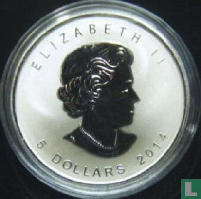 Canada 5 dollars 2014 (PROOF - met World Money Fair Berlin privy merk) - Afbeelding 1