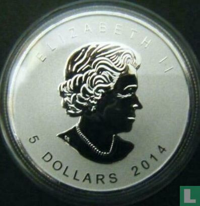 Canada 5 dollars 2014 (zilver - kleurloos - met paard privy merk) - Afbeelding 1