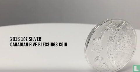 Canada 5 dollars 2016 (argent - non coloré) "Five blessings" - Image 3