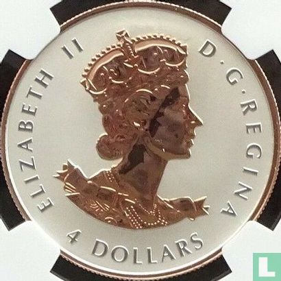 Canada 4 dollars 2016 (PROOF) "Elizabeth II - Longest reigning sovereign" - Afbeelding 2