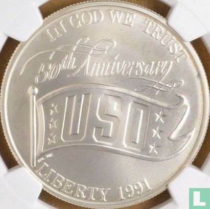États-Unis 1 dollar 1991 "50th anniversary of the United Service Organizations" - Image 1