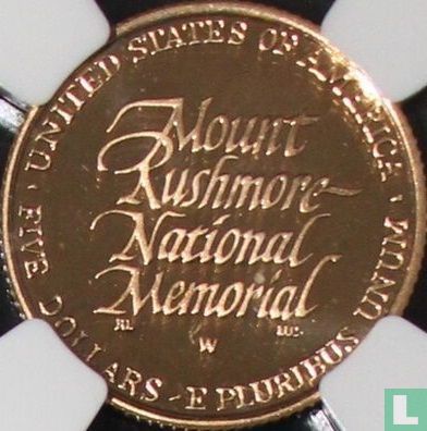Vereinigte Staaten 5 Dollar 1991 (PP) "50th anniversary Mount Rushmore national memorial" - Bild 2