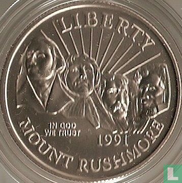 États-Unis ½ dollar 1991 "50th anniversary of Mount Rushmore" - Image 1