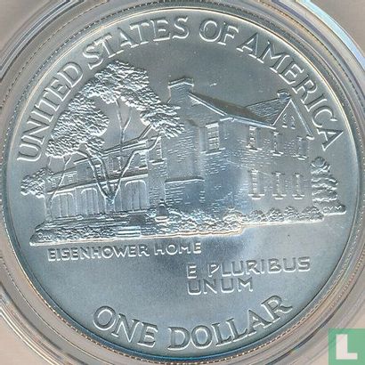 États-Unis 1 dollar 1990 "Eisenhower centennial" - Image 2