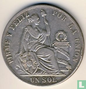 Peru 1 sol 1889 (TF) - Image 2