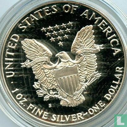 United States 1 dollar 1988 (PROOF) "Silver eagle" - Image 2