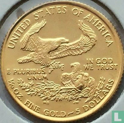 Verenigde Staten 5 dollars 1993 "Gold eagle" - Afbeelding 2