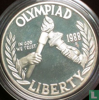 Verenigde Staten 1 dollar 1988 (PROOF) "Summer Olympics in Seoul" - Afbeelding 1