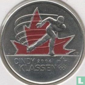 Canada 25 cents 2009 (coloured) "Vancouver 2010 Winter Olympics - Cindy Klassen" - Image 2