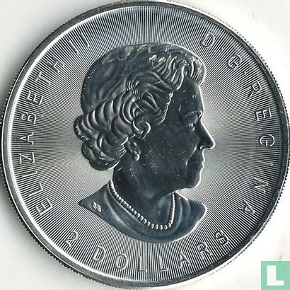 Canada 2 dollars 2017 (non coloré) "Howling wolf" - Image 2