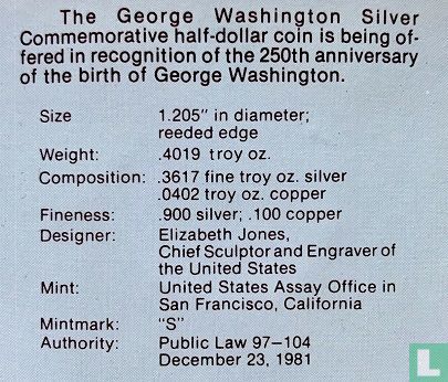 Verenigde Staten ½ dollar 1982 (PROOF) "250th anniversary Birth of George Washington" - Afbeelding 3