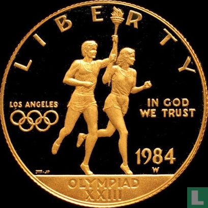 United States 10 dollars 1984 (PROOF - W) "Summer Olympics in Los Angeles" - Image 1